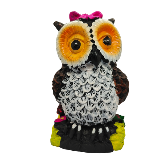 Decorative Owl Figurine for Home & Office – Colorful Finish