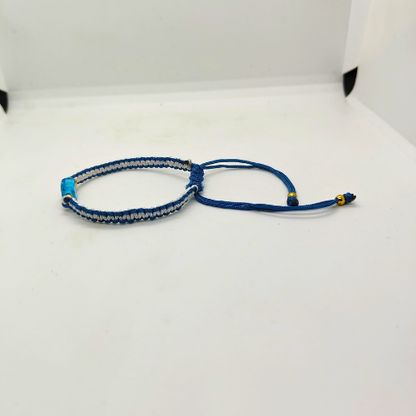 Blue Cube Evil Eye Bracelet