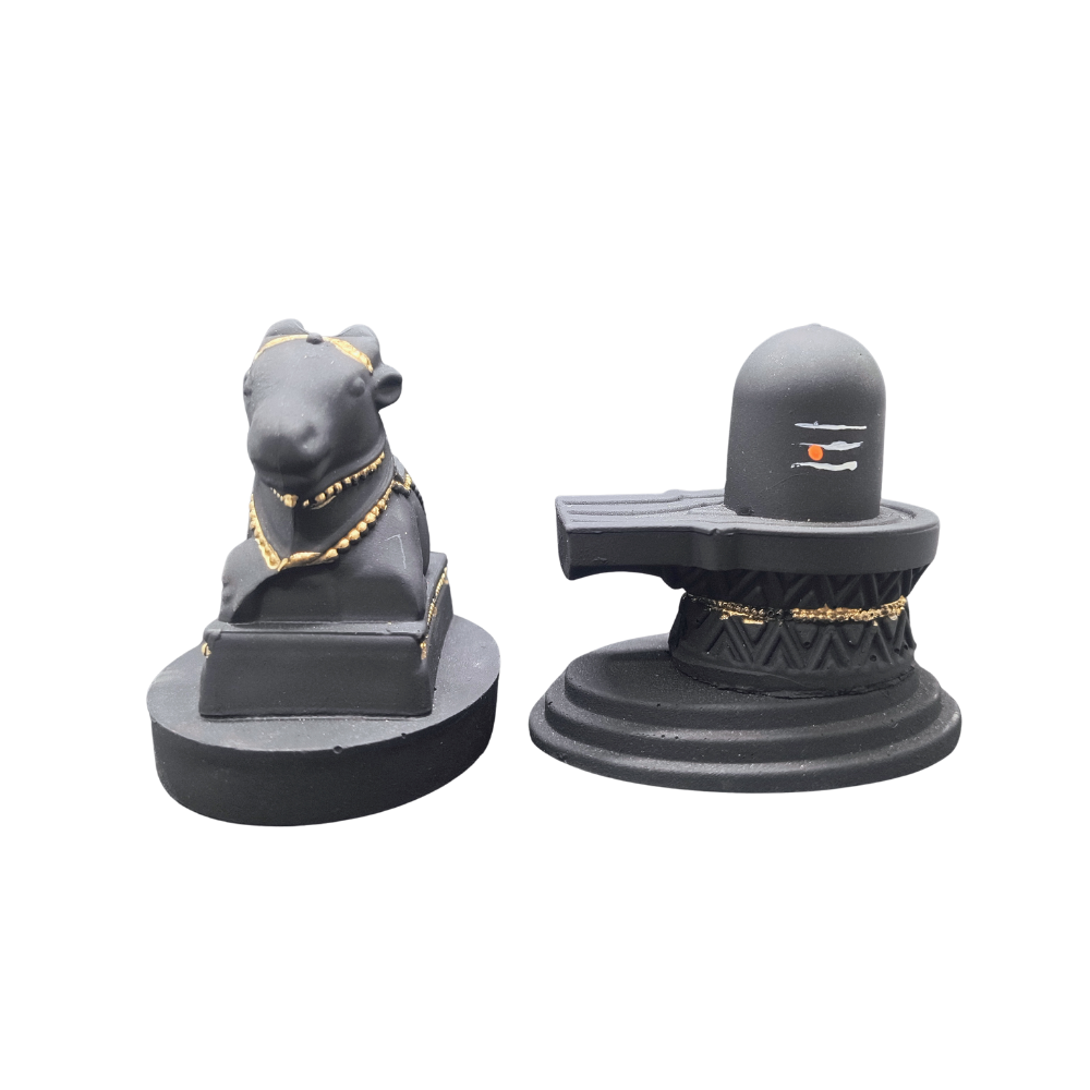 Premium Shivling with Nandi Idol Set – Mahadev Pooja Murti for Home Mandir