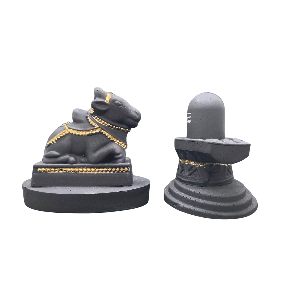 Premium Shivling with Nandi Idol Set – Mahadev Pooja Murti for Home Mandir