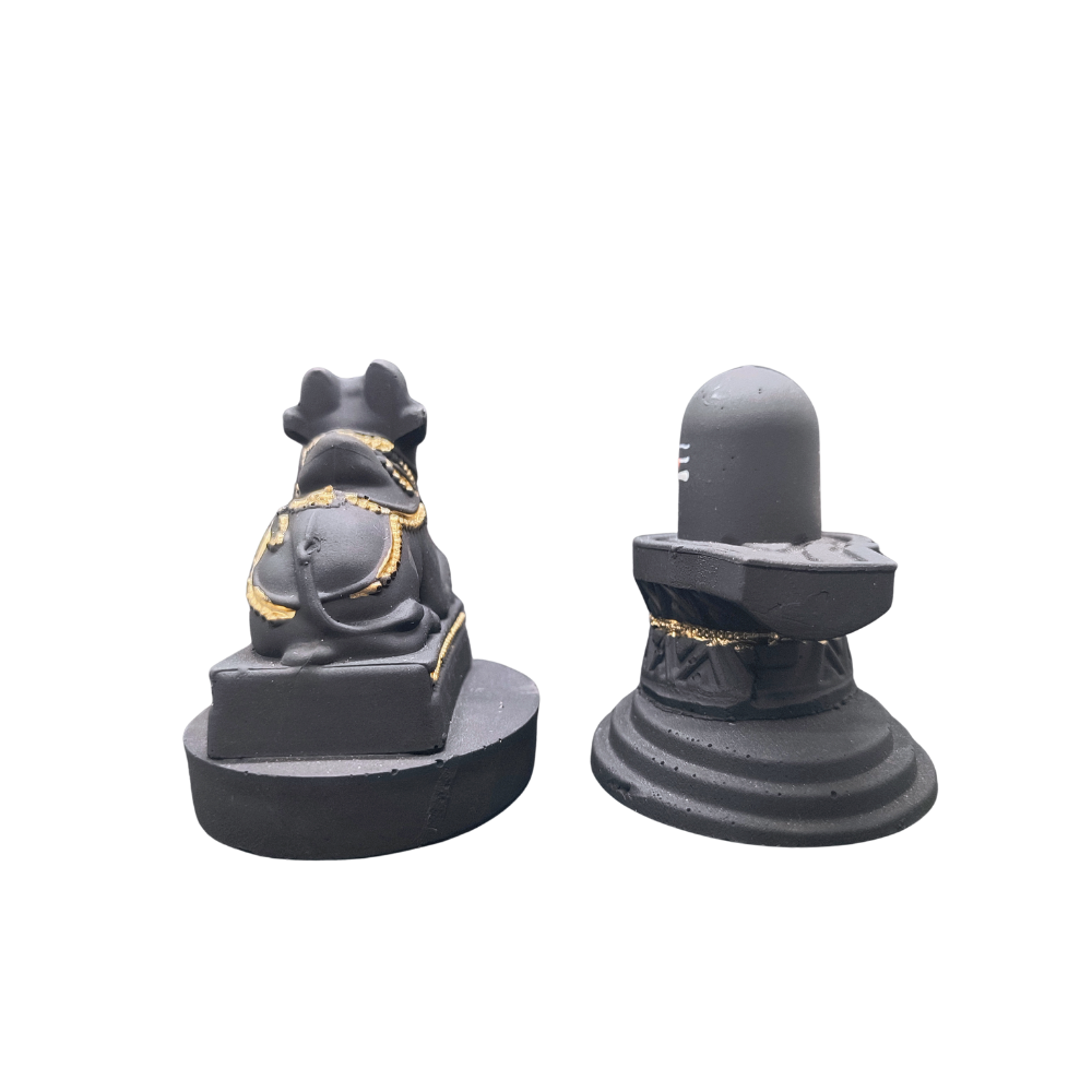 Premium Shivling with Nandi Idol Set – Mahadev Pooja Murti for Home Mandir