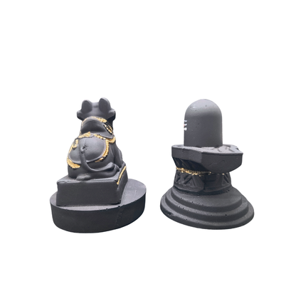 Premium Shivling with Nandi Idol Set – Mahadev Pooja Murti for Home Mandir