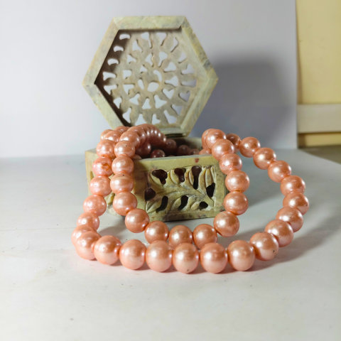 Elegant Pink Pearl Necklace for Women – Classic Jewelry Gift | No Bag Service