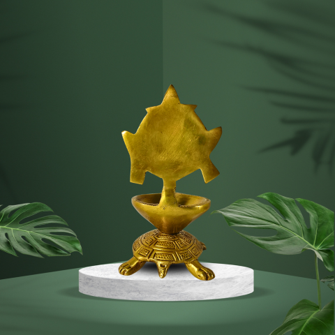 Divya Turtle Brass Deepak – Light of Faith & Prosperity