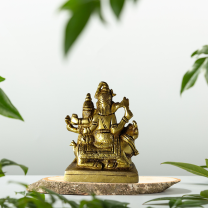 Shiv Parvati Divine Brass Idol