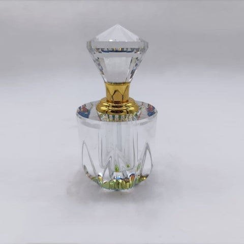 Crystal Perfume/Attar Bottle – Diamond Cut Stopper