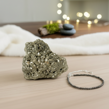 100% Genuine Pure Pyrite Healing Anklet – Energy of Money & Power