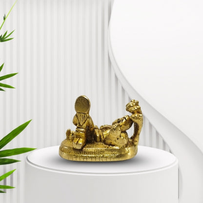 Mahalakshmi Narayan Brass Idol – Blessings of Wealth & Harmony