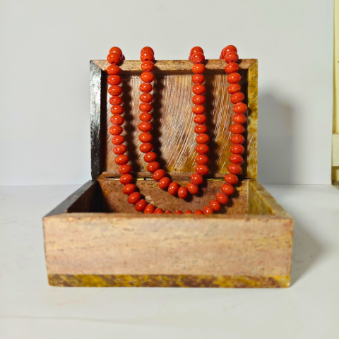 Stylish Red Beaded Necklace – Fashion Jewelry for Women