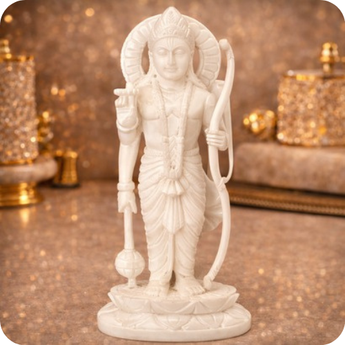 Premium Shri Ram Marble Finish Murti for Home Mandir