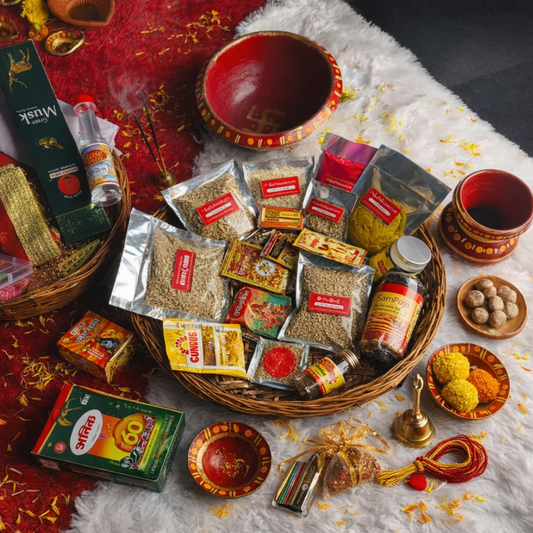 Traditional Hindu Pooja Samagri Combo Pack