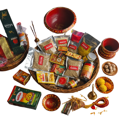 Traditional Hindu Pooja Samagri Combo Pack