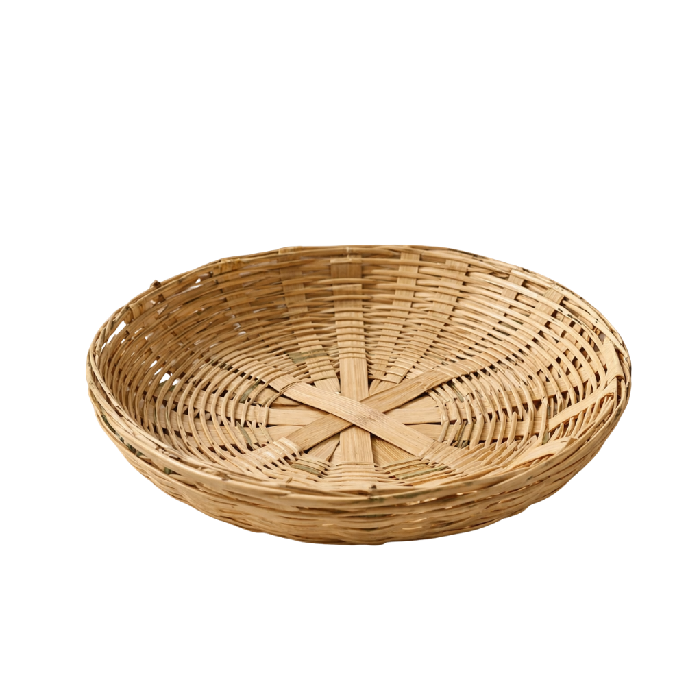 Natural Bamboo Pooja Plate