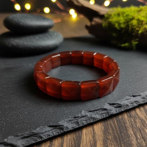 Natural Red Carnelian Energy Crystal Bracelet