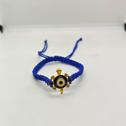 Blue Evil Eye Turtle Bracelet