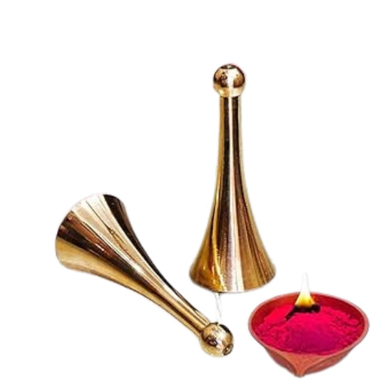 Exquisite Brass Cone Shape Pooja Bell_Ghanti