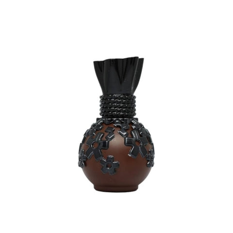 Divine Malaysian Essence Flask – Black Floral Design.
