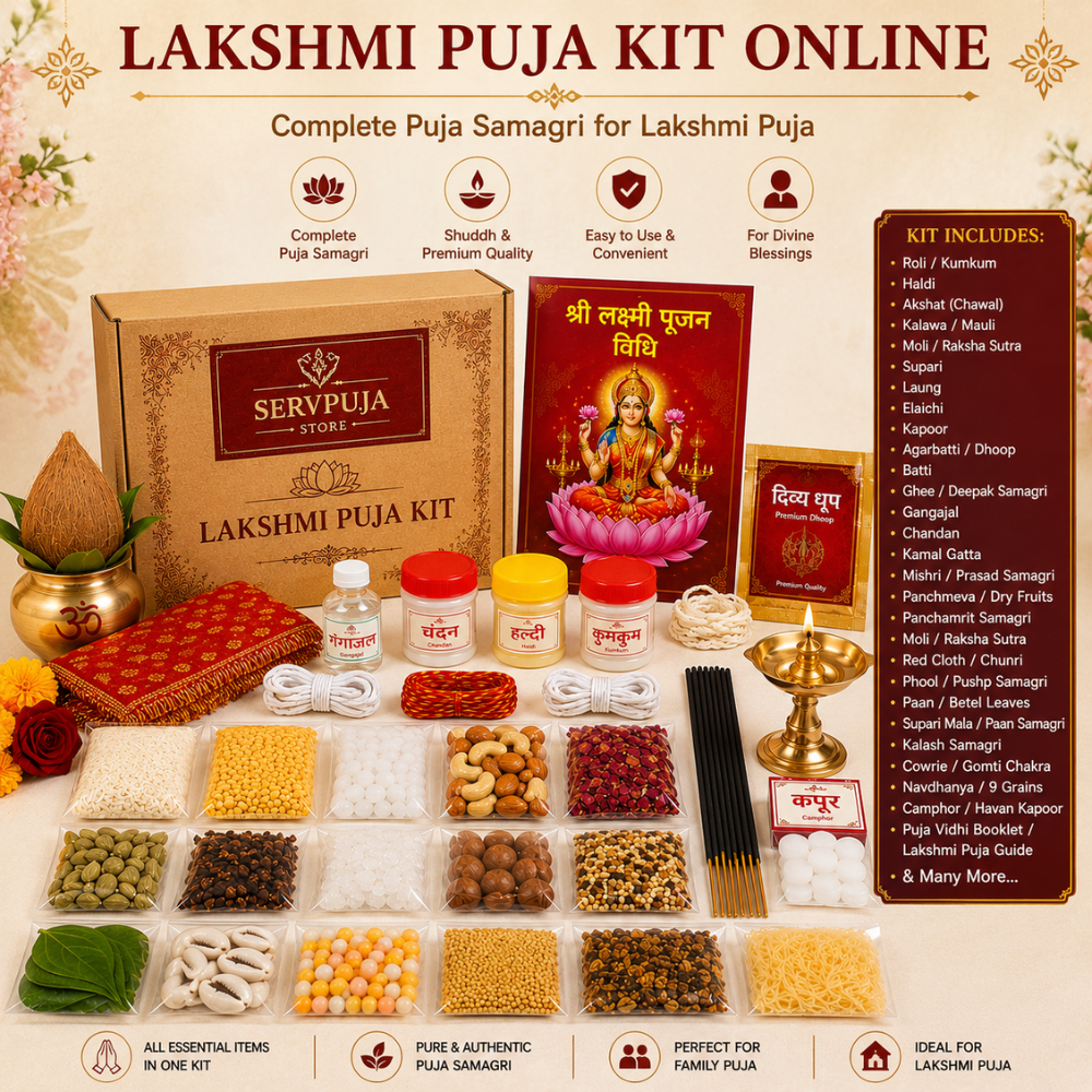 Sacred Rudrabhishek Puja Samagri Kit for Lord Shiva Worship & Abhishek Rituals