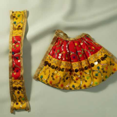 Bhakti Hanuman Ji Poshak – Vibrant Red Yellow Dress