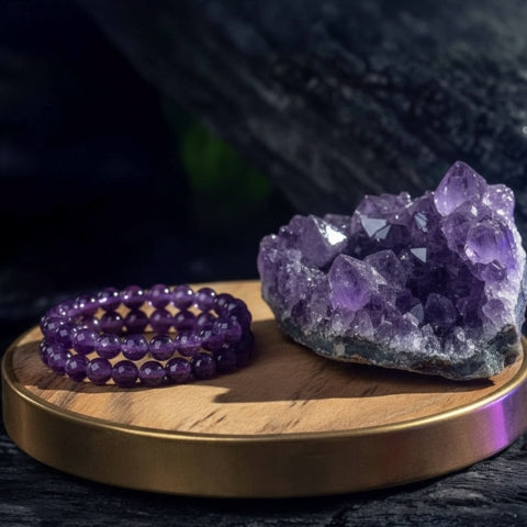 Amethyst Bracelet – Natural Purple Gemstone Jewelry for Calm, Balance & Spiritual Healing