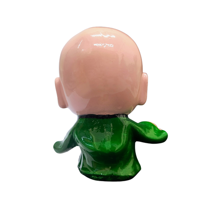 Drummer Monk Figurine – Cute Music Monk Showpiece for Home Décor