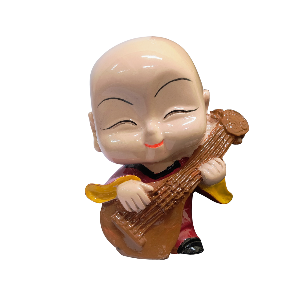 Smiling Monk Musical Buddha Showpiece – Peace & Positivity Home Decor