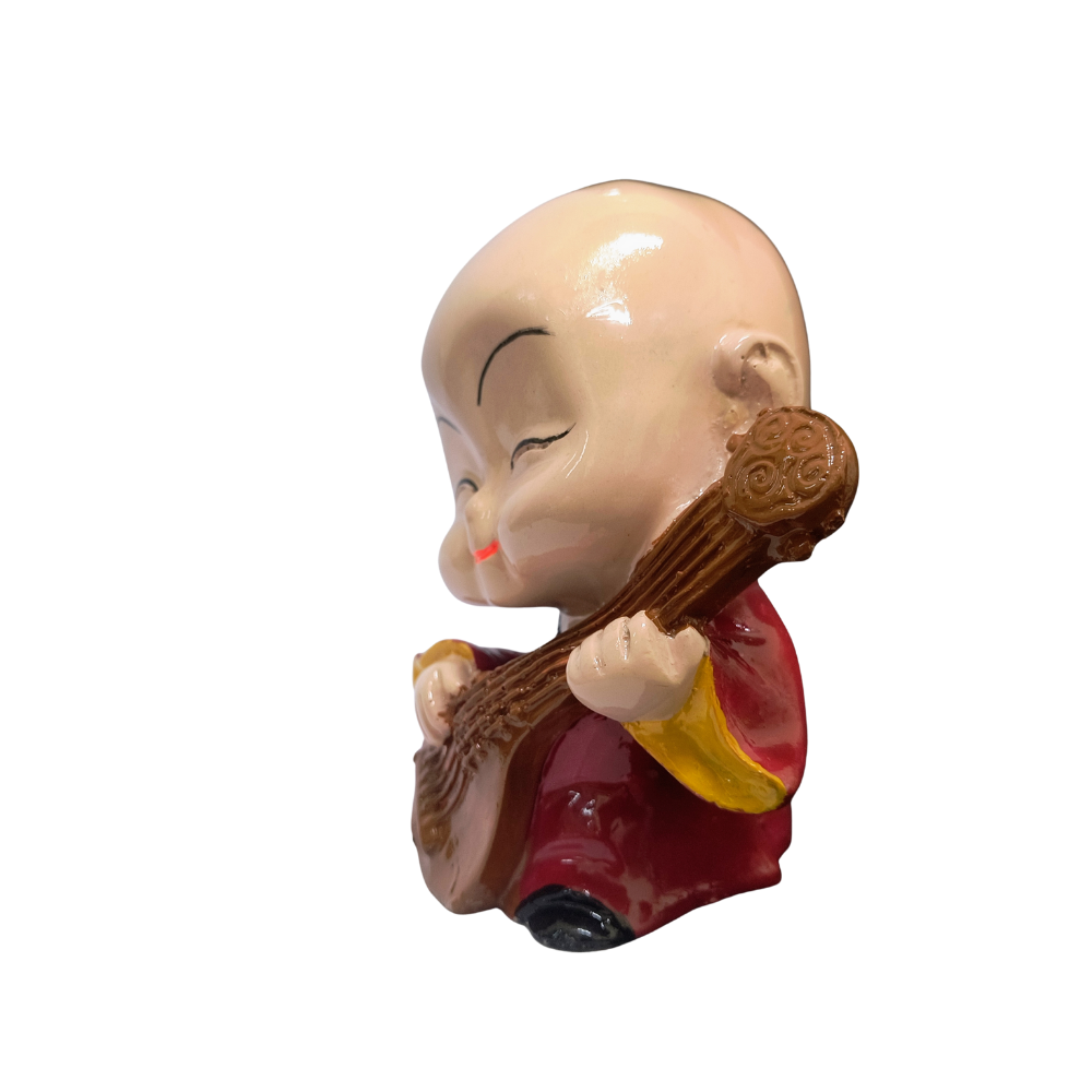 Smiling Monk Musical Buddha Showpiece – Peace & Positivity Home Decor