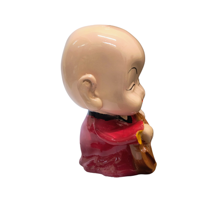 Smiling Monk Musical Buddha Showpiece – Peace & Positivity Home Decor