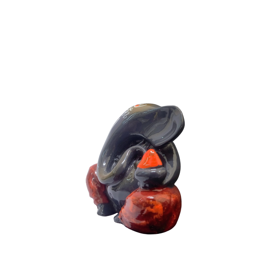 Modern Black Ganesha Idol with Modak – Luxury Vastu & Home Decor Showpiece