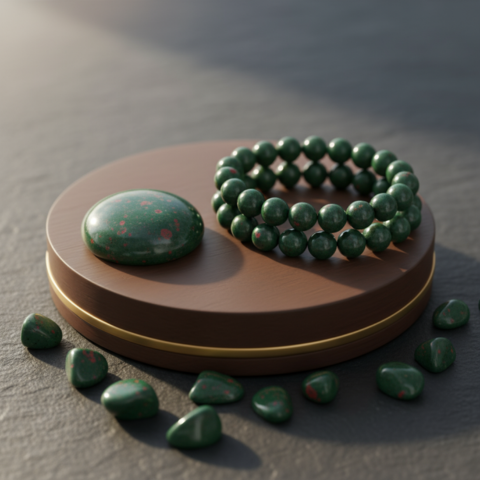 Natural Bloodstone Energy Bracelet – Strength, Healing & Protection Crystal