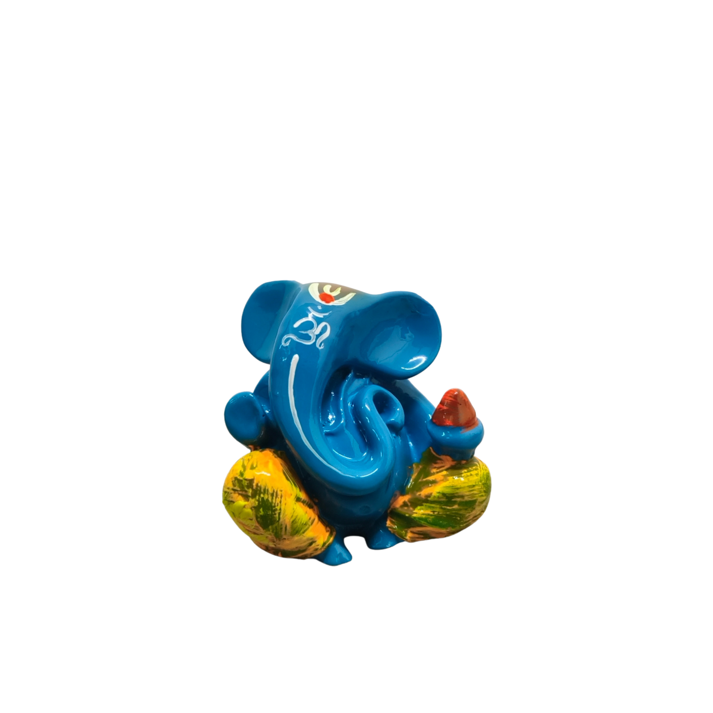 Lord Ganesha Polyresin Idol – Blue Ganpati Decorative Showpiece