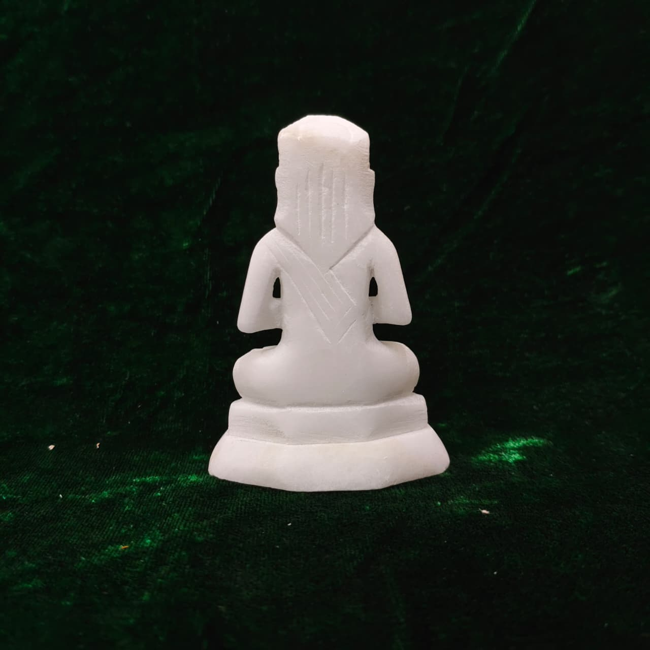 Spiritual White Marble Buddha Statue for Pooja & Meditation