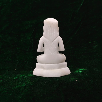 Spiritual White Marble Buddha Statue for Pooja & Meditation
