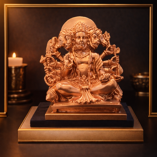 Panchmukhi Hanuman Idol in Copper Finish – Powerful Vastu & Protection Murti