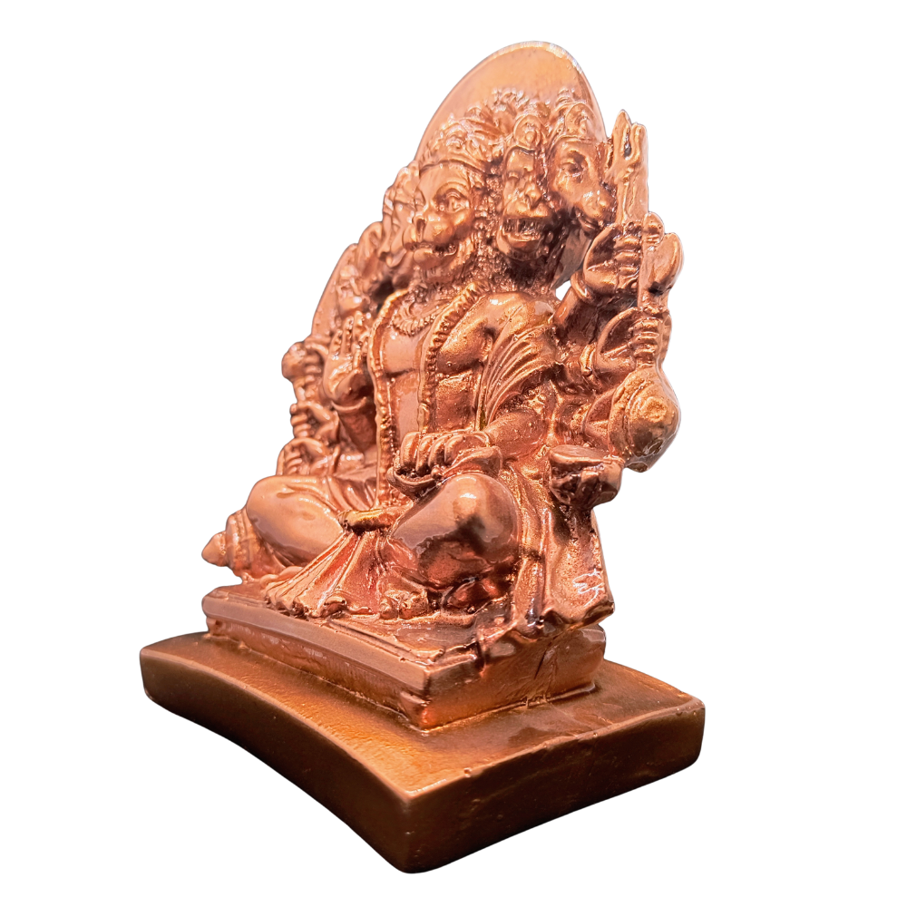 Panchmukhi Hanuman Idol in Copper Finish – Powerful Vastu & Protection Murti