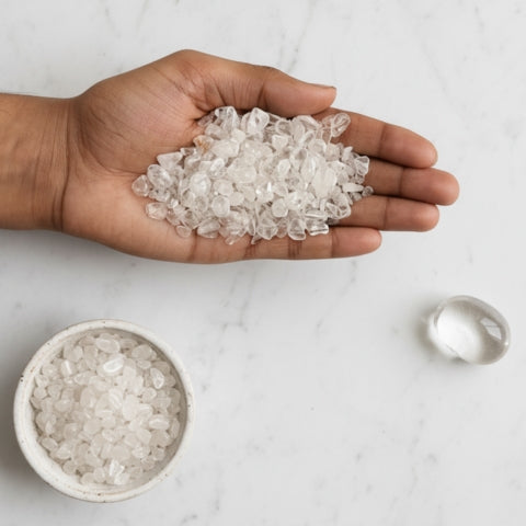 Pure Brazilian Clear Quartz Chips – Clarity & Healing Crystals (100GM)