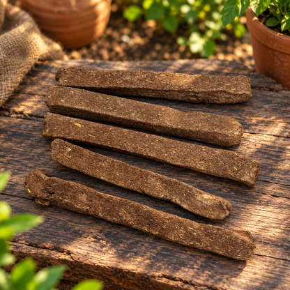 Natural Cow Dung Sticks for Havan, Yagya, Pooja & Hindu Religious Rituals