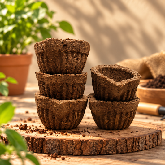 Natural Cow Dung Diyas (Gobar Ke Diye) for Diwali Pooja