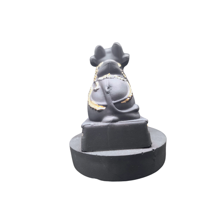 Black & Gold Nandi Idol – Premium Lord Shiva Vahan Home Temple Decor