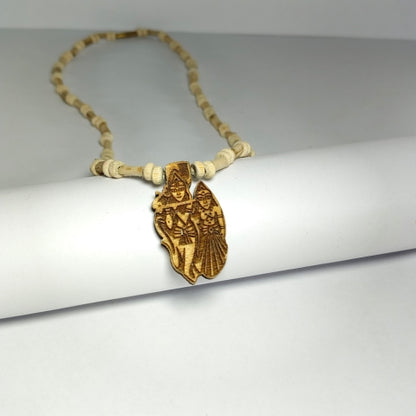 Divine Tulsi and Wood Mix Narayan Kanthi Mala For Mantra
