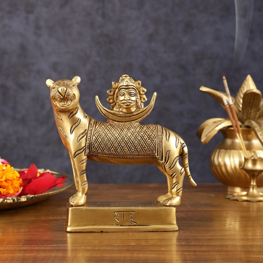 Big Brass Rahu Dev Murti (20 Inch) – Powerful Navgraha Rahu Idol for Home Temple