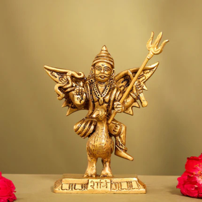 Brass Shani Dev Murti (24 Inch) – Spiritual Temple Showpiece