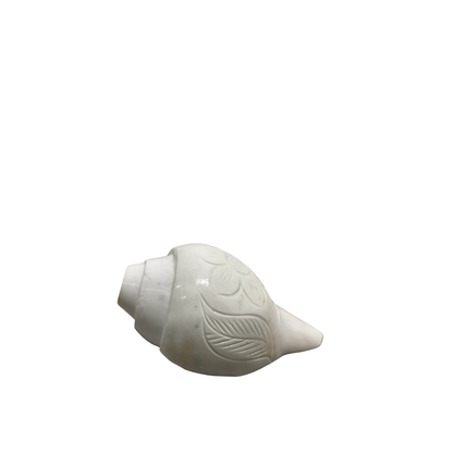 White Marble Finish Shankh – Decorative & Pooja Conch Shell