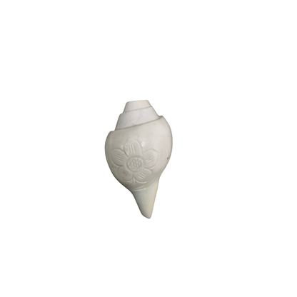 White Marble Finish Shankh – Decorative & Pooja Conch Shell