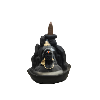 Adiyogi Lord Shiva Backflow Incense Fountain – Smoke Waterfall Showpiece