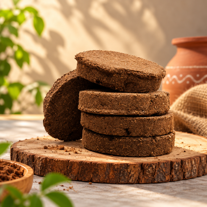 Handmade Natural Cow Dung Cakes for Havan, Pooja & Hindu Religious Rituals